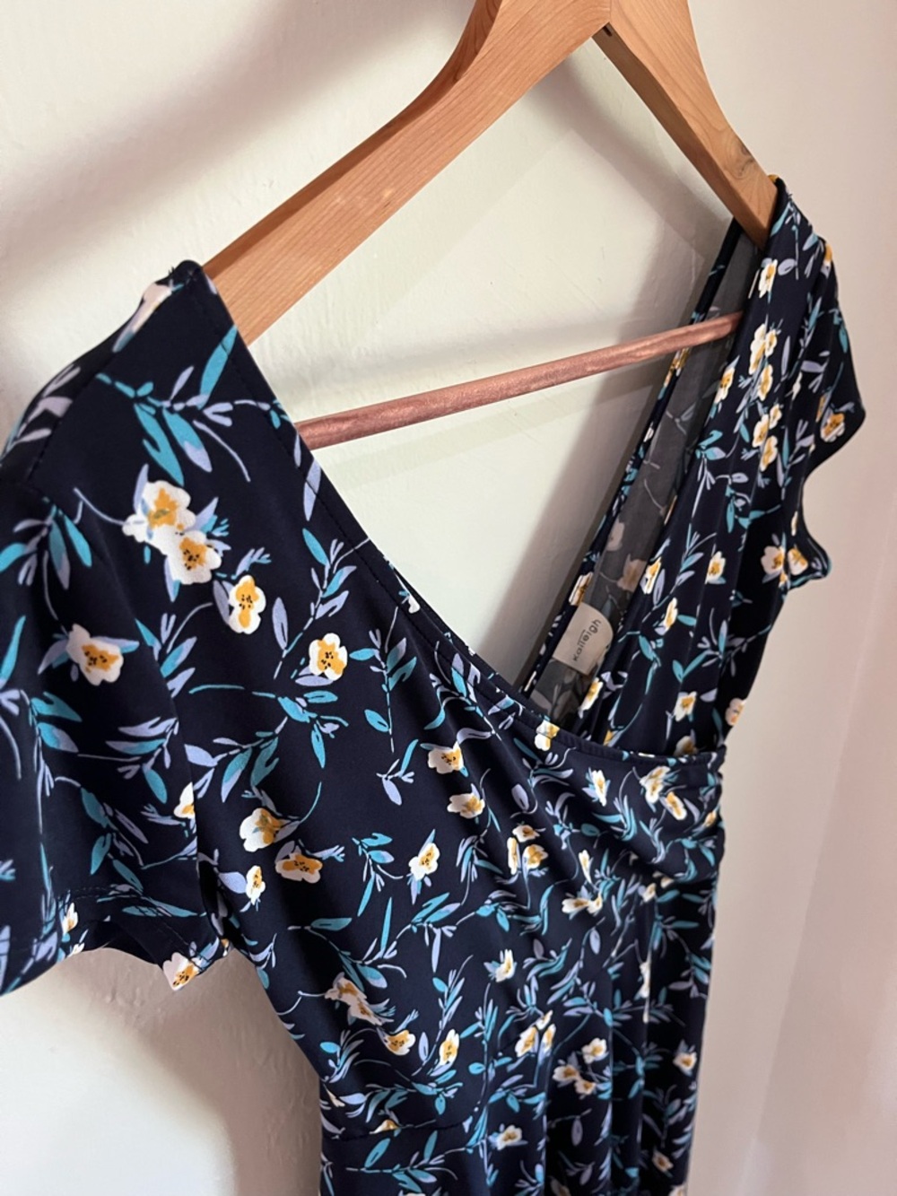 KAILEIGH Navy Floral Wrap Midi Dress - Picture 2 of 5